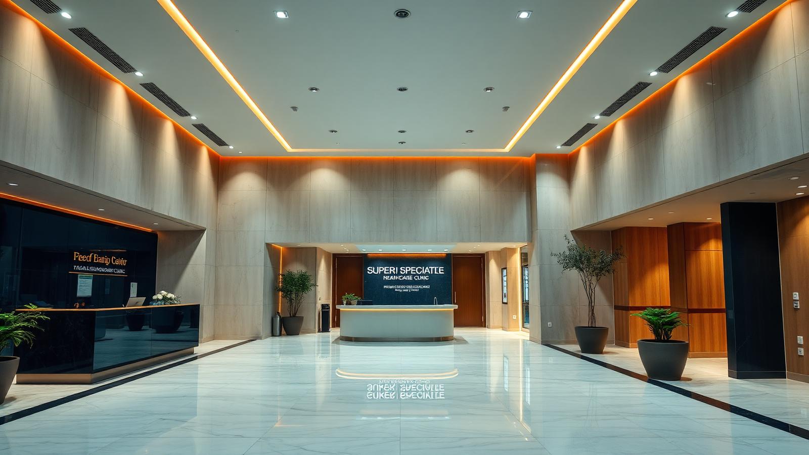 Premium clinic reception interior