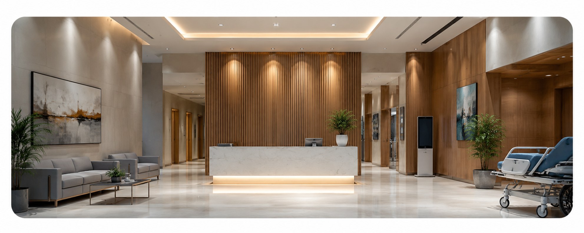 Premium clinic reception interior